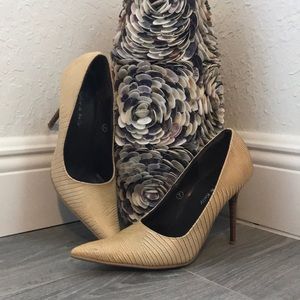 Comfy Faux Animal Skin Heels